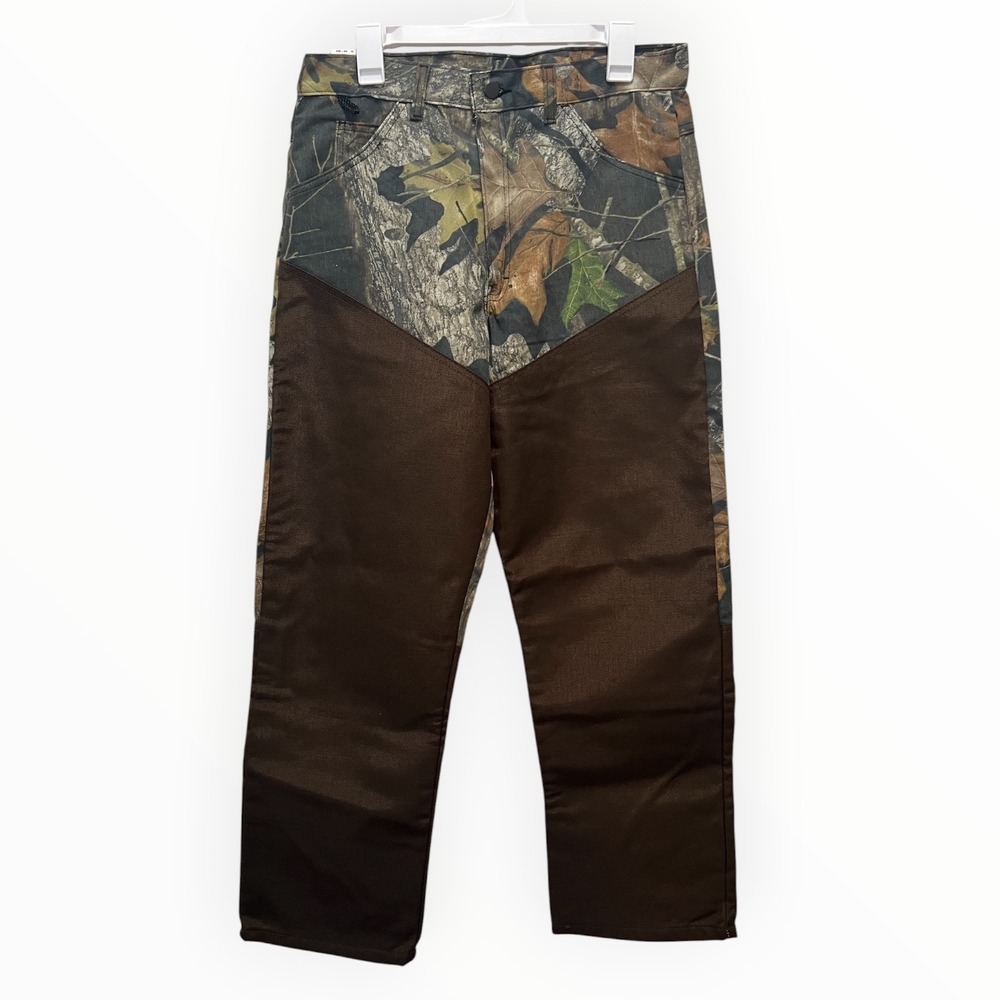 Wolf Mountain Camo Brush Pants Mens 34x30 Hunting Briar Guard Brown Camouflage
